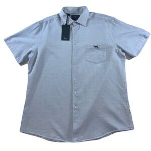 Rodd & Gunn Oxford Short Sleeve Button Down Shirt Men's XXL Blue New